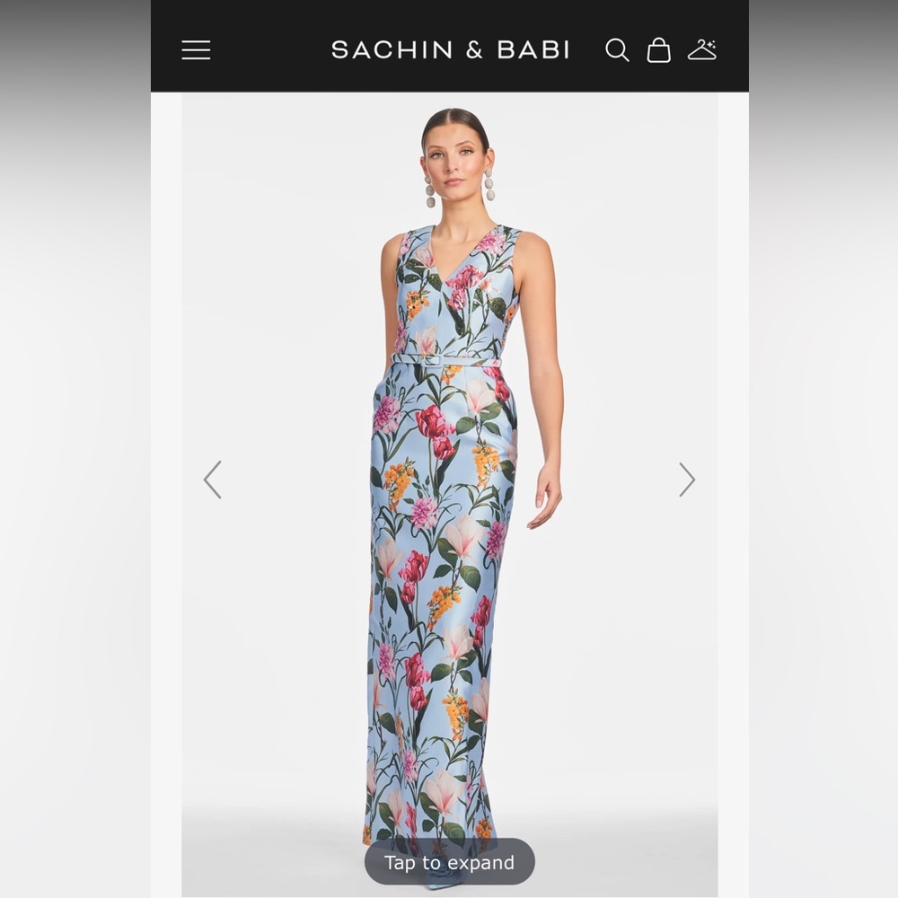 Sachin + Babi Blue Floral Maxi Dress
